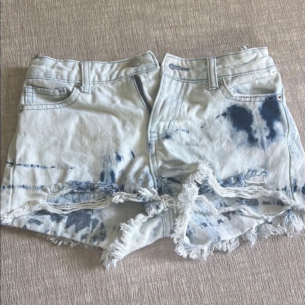 Vintage Havana Blue Tie-Dye Kids Shorts